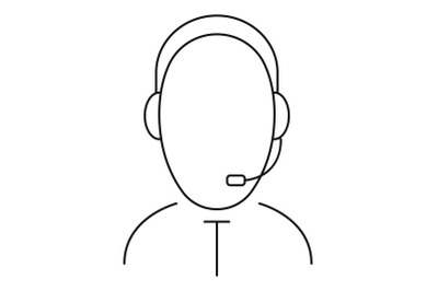 Social support icon, outline style