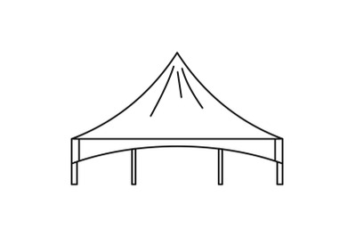 Festival tent icon, outline style