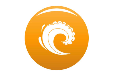 Wave water surfing icon vector orange