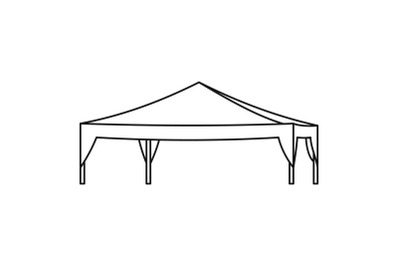 Event tent icon, outline style
