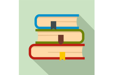 Set of book icon, flat style