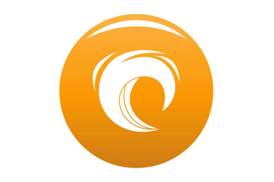 Wave blue icon vector orange