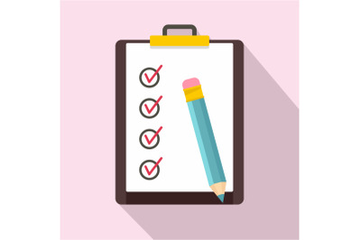 To do list icon, flat style