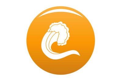 Wave nature icon vector orange