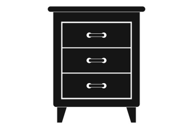 Night stand icon, simple style