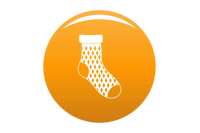 Child sock icon vector orange
