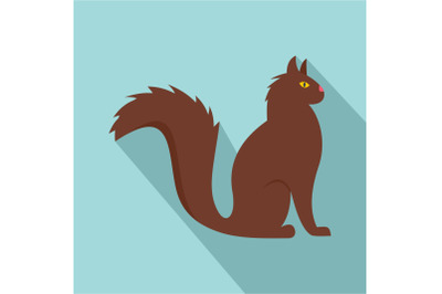 Cat icon, flat style