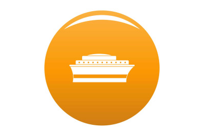 Ship icon vector orange