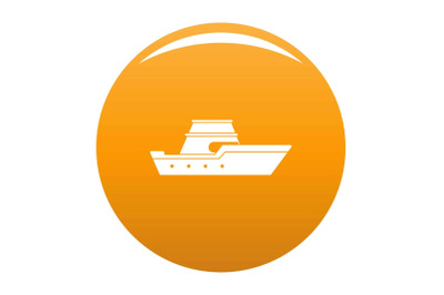 Ship transport icon vector orange
