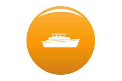 Ship design icon vector orange