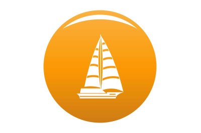 Yacht modern icon vector orange