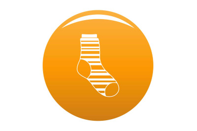 Warm sock icon vector orange