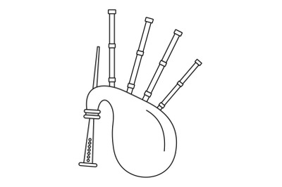 Scotland bagpipes icon, outline style
