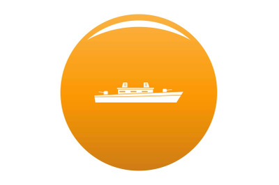 Ship military icon vector orange