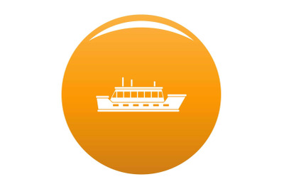 Ship trip icon vector orange