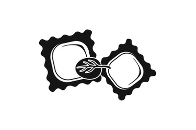 Spinach biscuits icon, simple style