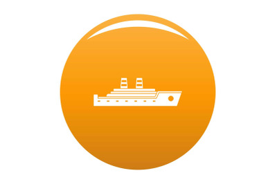 Ship passenger icon vector orange