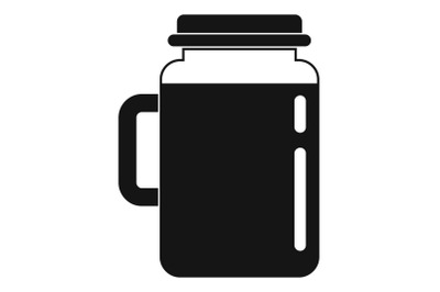 Spinach jar icon, simple style