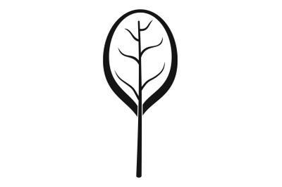 Fresh leave spinach icon, simple style