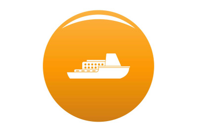 Ship cruise icon vector orange