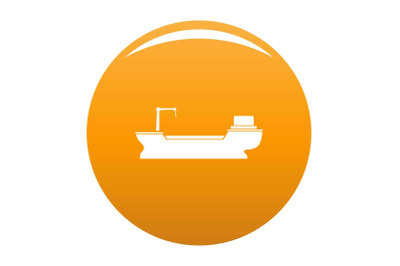 Ship freight icon vector orange