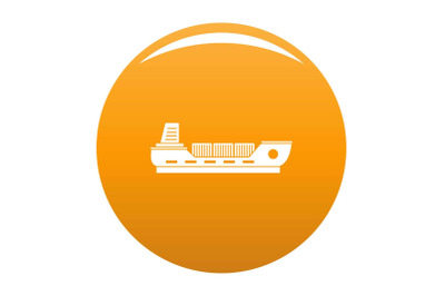 Ship cargo icon vector orange