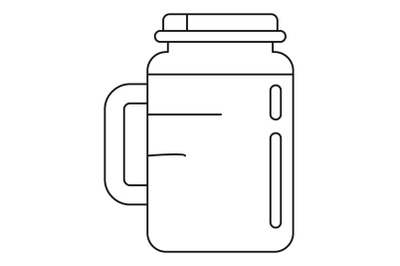 Spinach jar icon, outline style