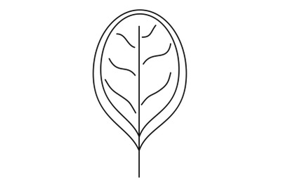 Fresh leave spinach icon, outline style