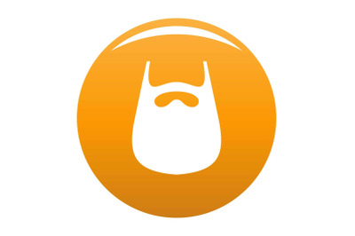 Smooth beard icon vector orange