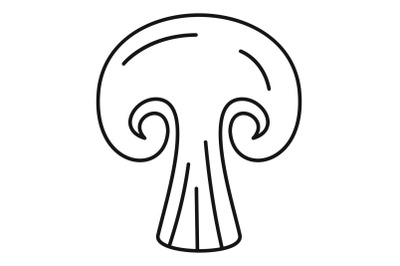 Cut mushroom icon, outline style