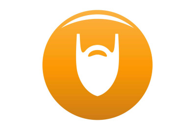 Fashion beard icon vector orange