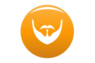 Person beard icon vector orange