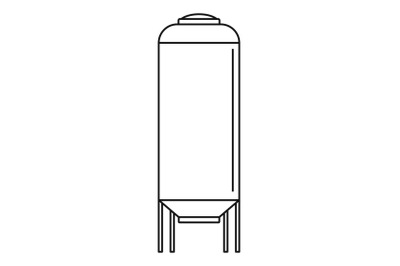 Beer barrel icon, outline style