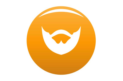 Clipped beard icon vector orange