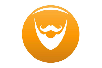 Pointing beard icon vector orange