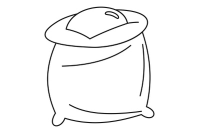 Wheat bag icon, outline style