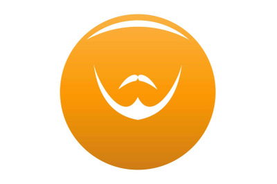 Human face icon vector orange