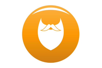 Dense beard icon vector orange