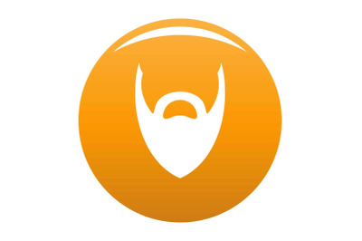 Heavy beard icon vector orange