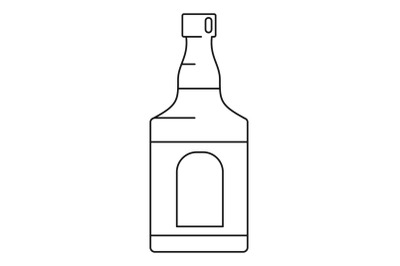 Whiskey bottle icon, outline style