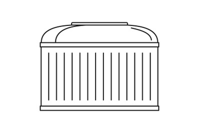 Production barrel icon, outline style