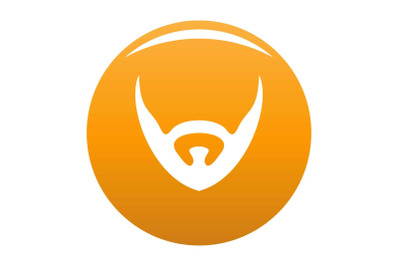 Short beard icon vector orange