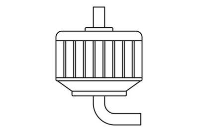 Beer production filter icon, outline style