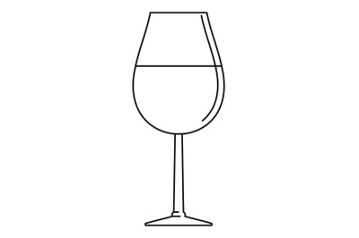 Wine glass icon, outline style