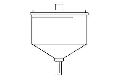 Beer filter icon, outline style