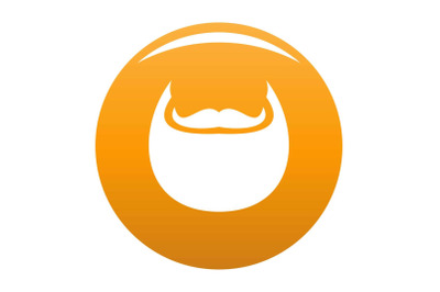 Man beard icon vector orange