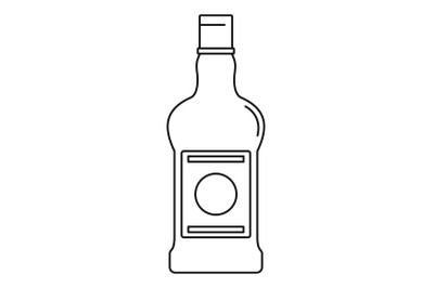 Beer bottle icon, outline style