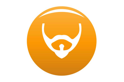 Hair face icon vector orange