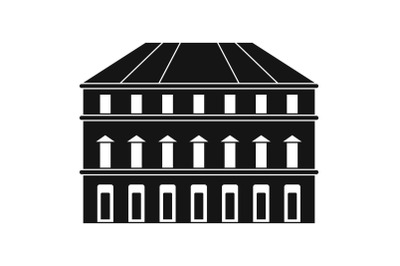 Building icon, simple style
