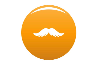 Artificial mustache icon vector orange